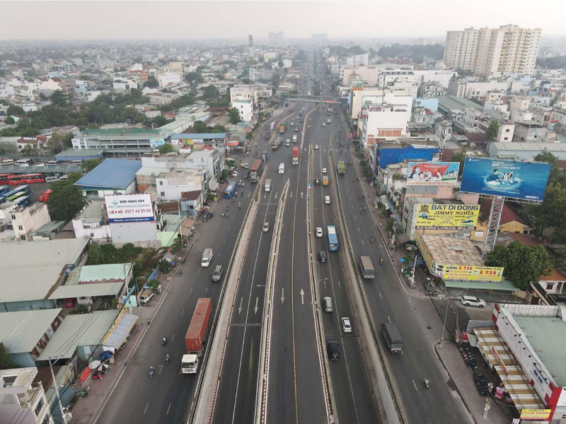 Quốc lộ 22 nối TP.HCM và Tây Ninh đi qua địa bàn H.Hóc Môn